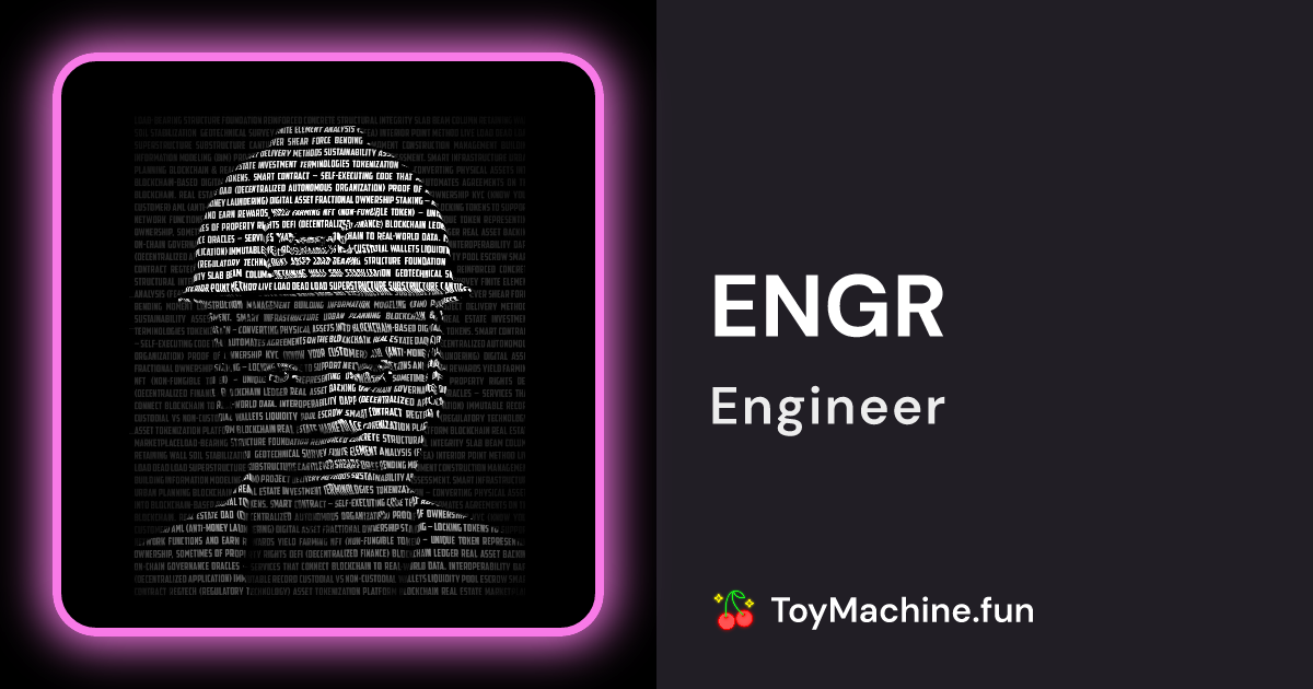 (ENGR) Engineer | Toy Machine